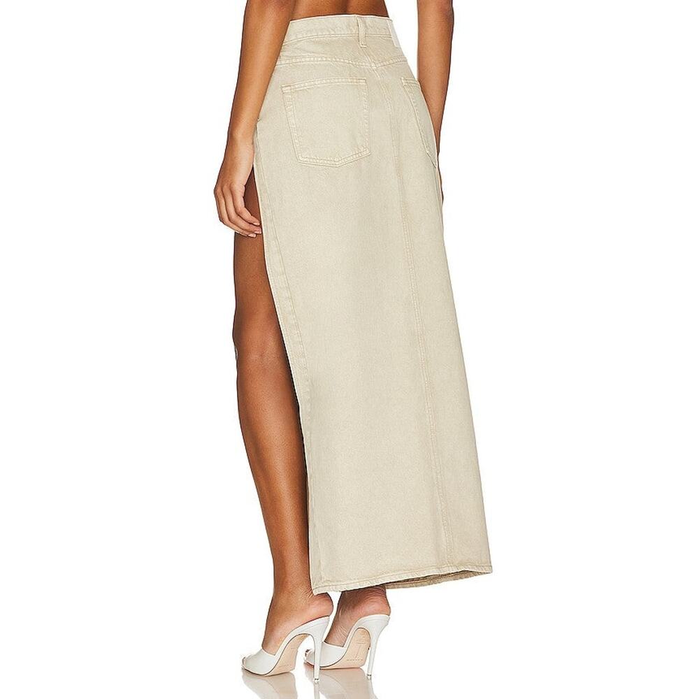 GRLFRND Blanca Maxi Cotton Skirt With High Slit - 23 - Picture 3 of 4